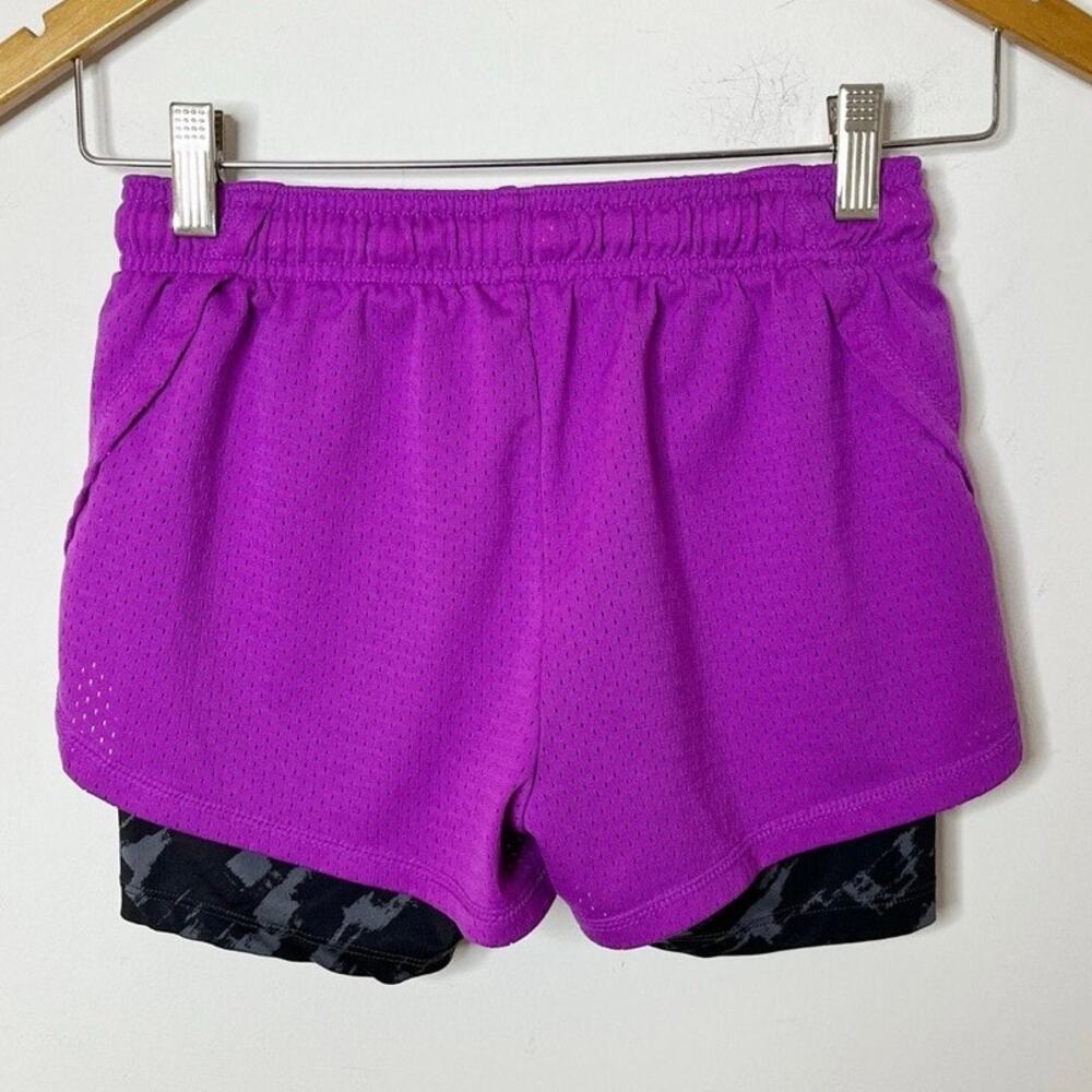 C9 Champion Women’s Duo-Dry Athletic Shorts XS Biker Purple & Black Camo Print - Picture 5 of 6